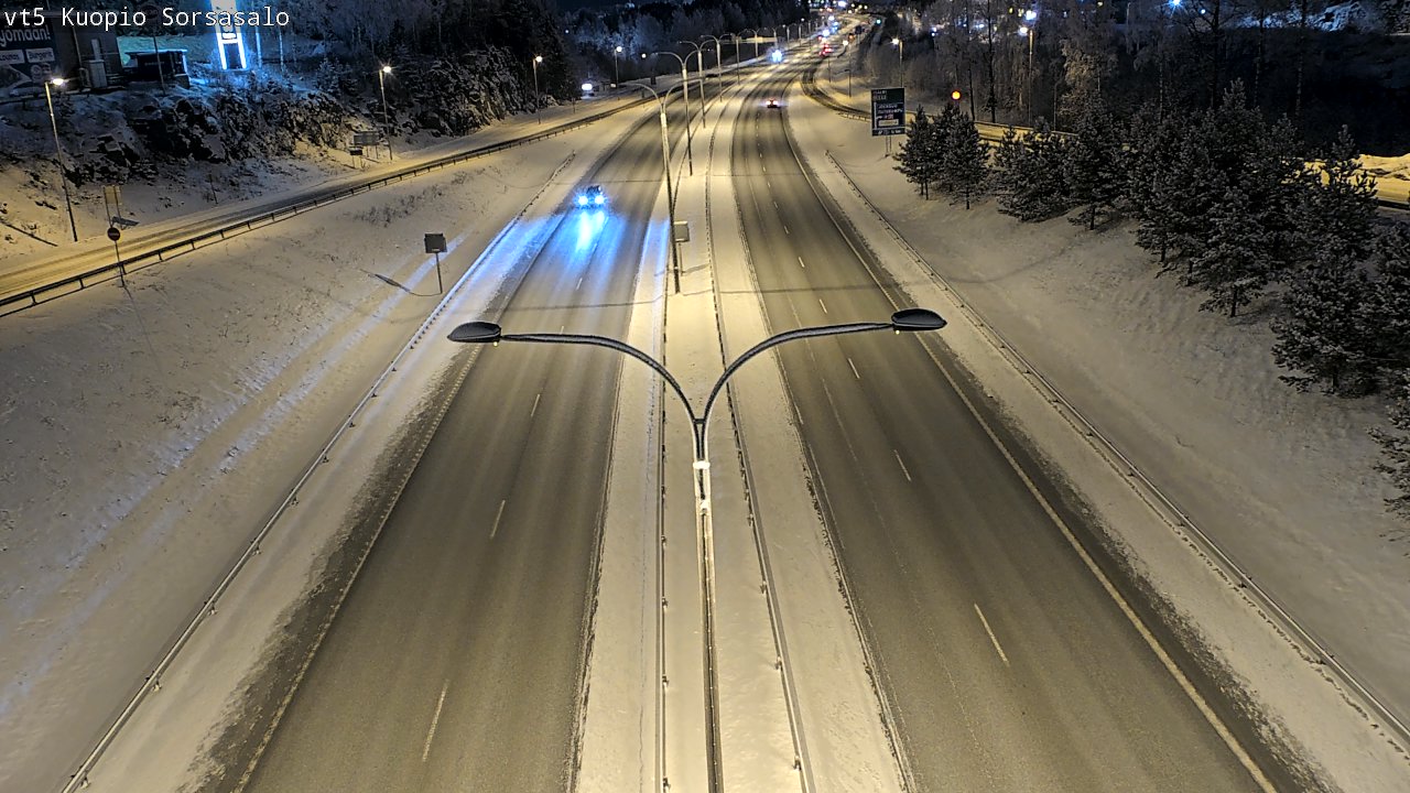 Weather Camera Image Väg 5 Kuopio, Sorsasalo, Kuopio, Pohjois-Savo