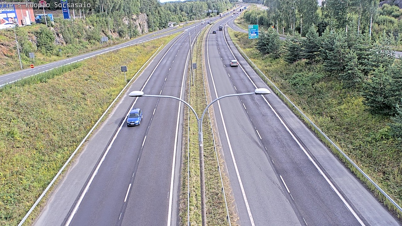 Weather Camera Image Road 5 Kuopio, Sorsasalo, Kuopio, Pohjois-Savo