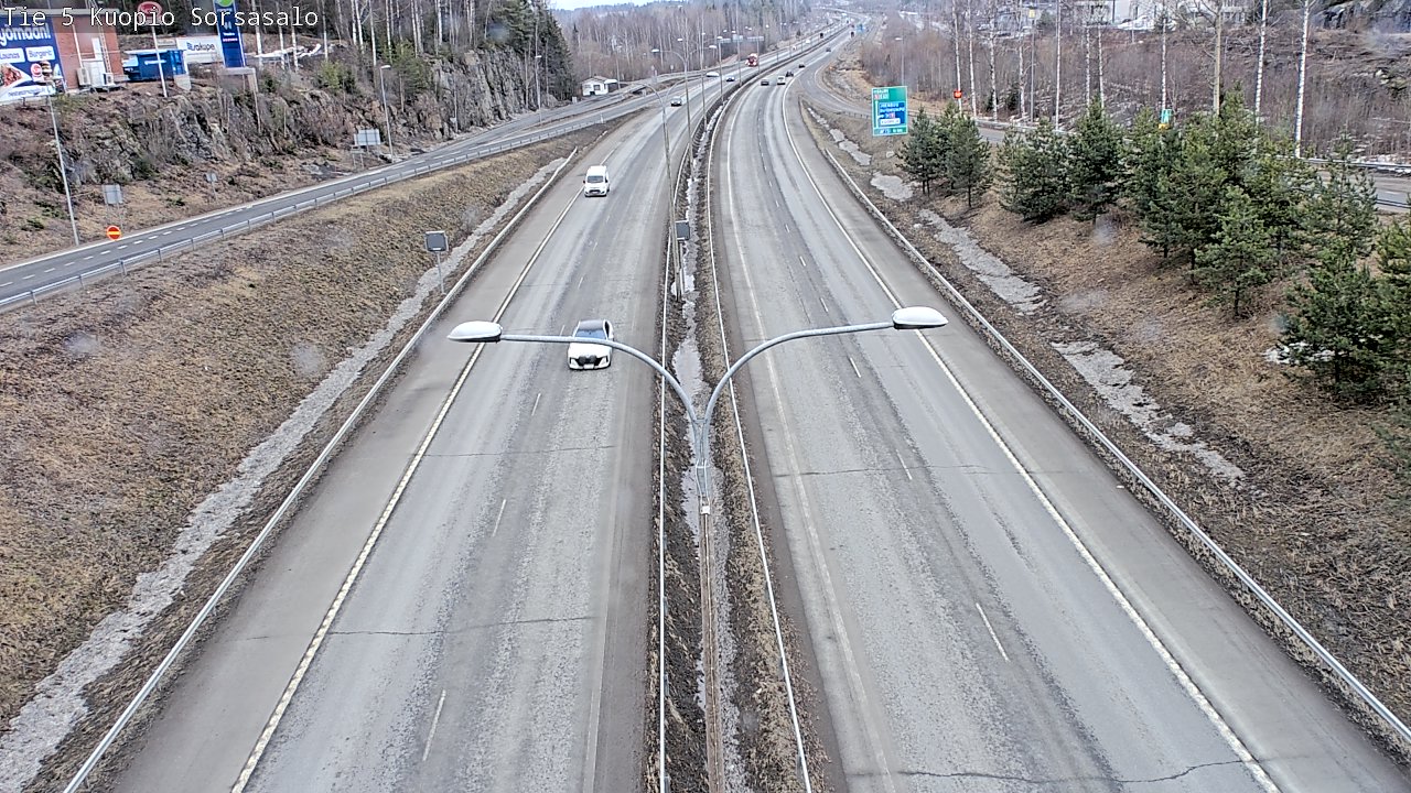 Weather Camera Image Väg 5 Kuopio, Sorsasalo, Kuopio, Pohjois-Savo