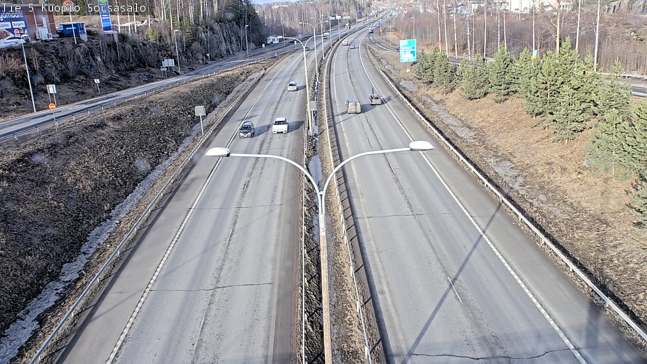 Weather Camera Image Väg 5 Kuopio, Sorsasalo, Kuopio, Pohjois-Savo
