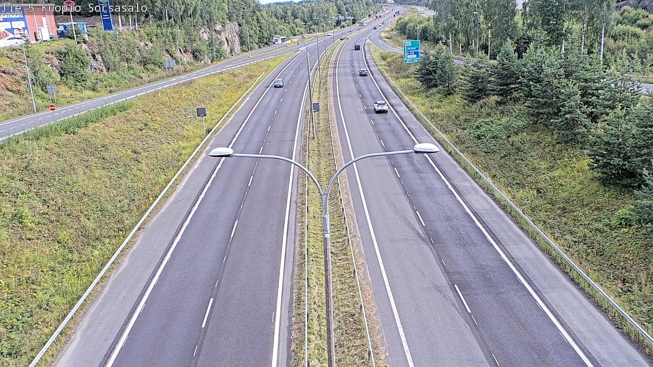 Weather Camera Image Road 5 Kuopio, Sorsasalo, Kuopio, Pohjois-Savo
