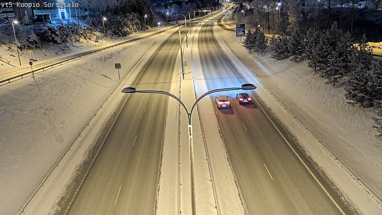 Weather Camera Image Väg 5 Kuopio, Sorsasalo, Kuopio, Pohjois-Savo