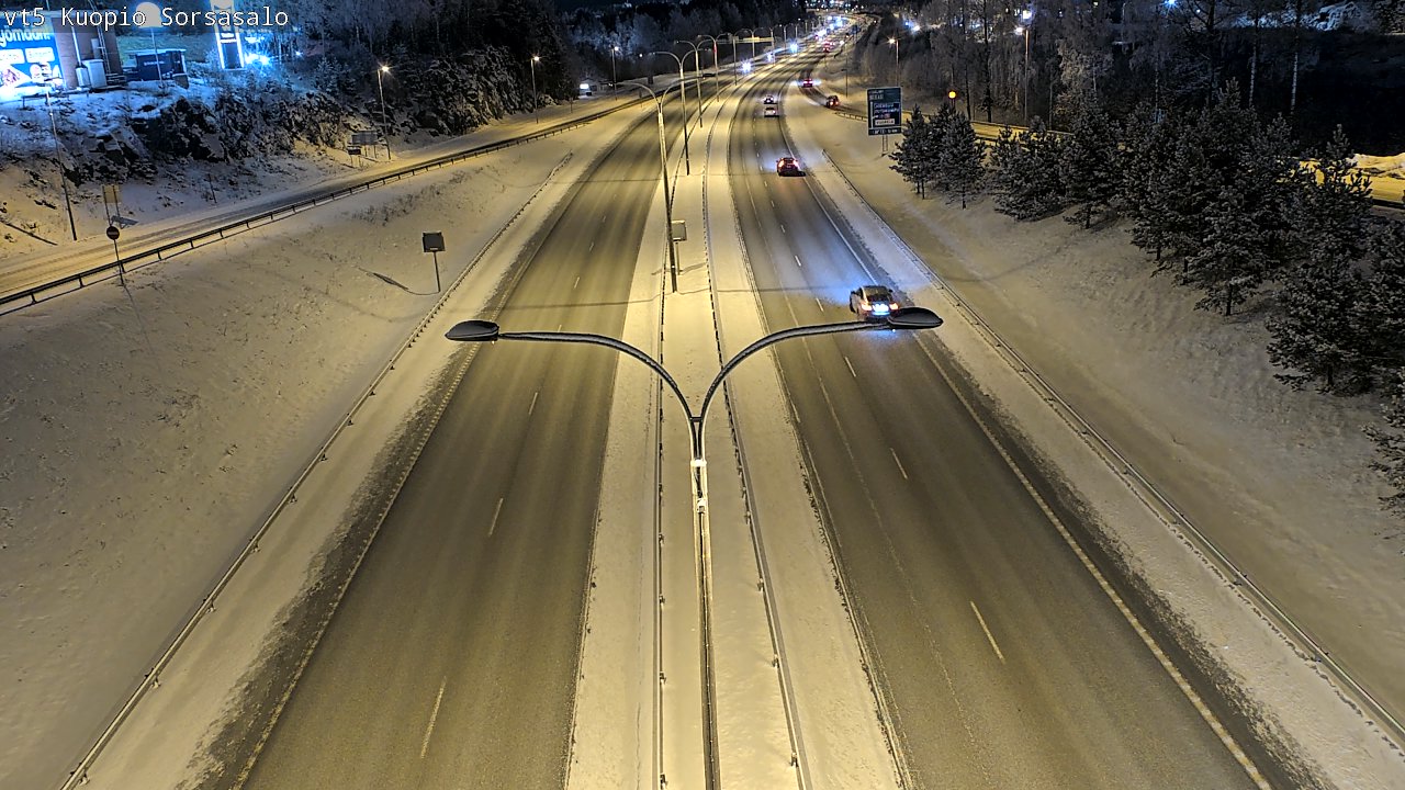 Weather Camera Image Road 5 Kuopio, Sorsasalo, Kuopio, Pohjois-Savo