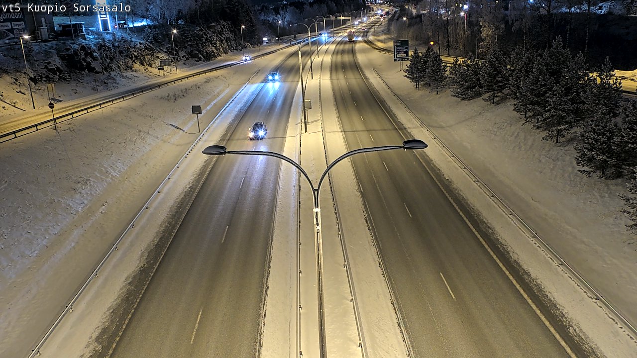 Weather Camera Image Väg 5 Kuopio, Sorsasalo, Kuopio, Pohjois-Savo