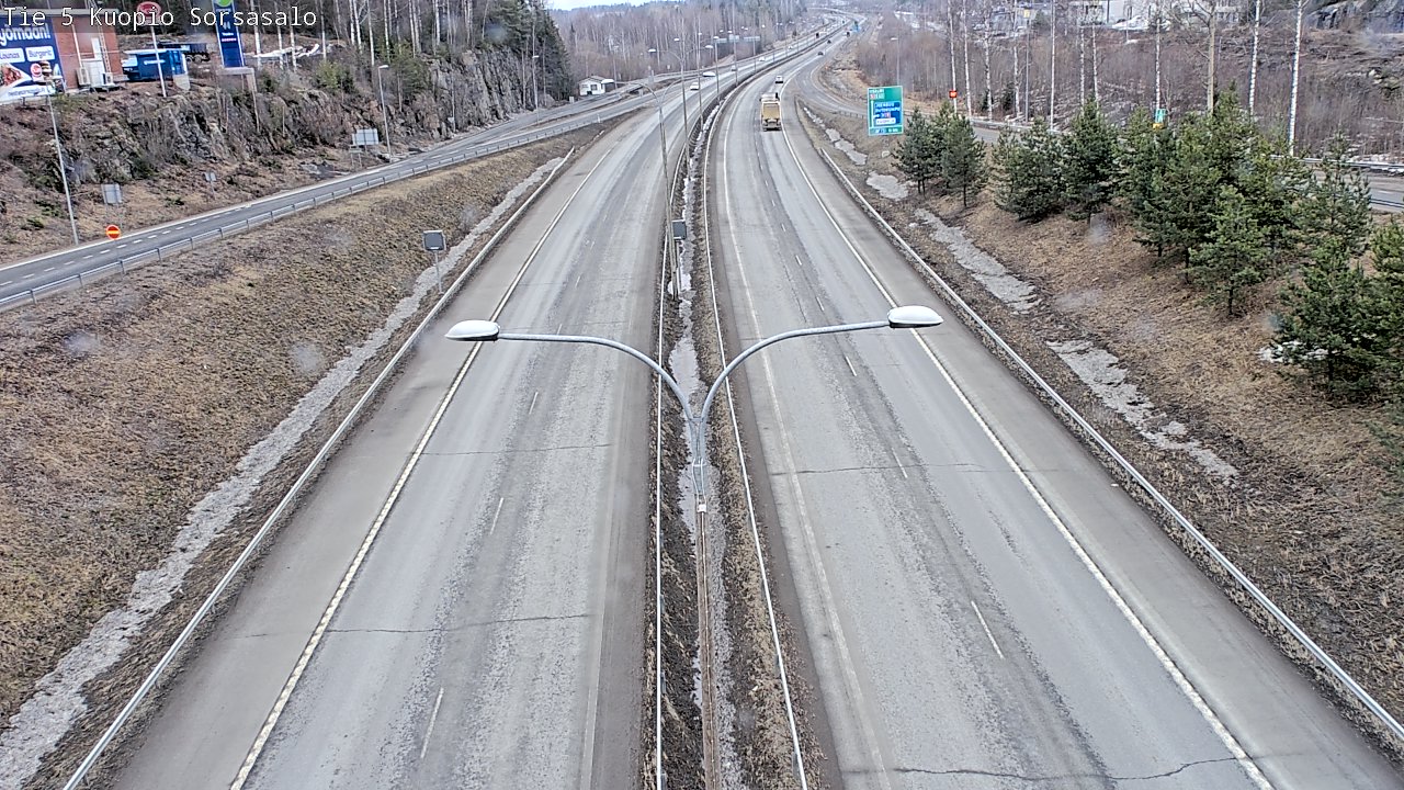 Weather Camera Image Väg 5 Kuopio, Sorsasalo, Kuopio, Pohjois-Savo