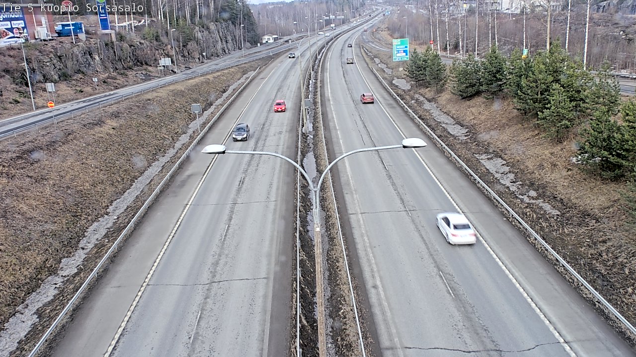 Weather Camera Image Väg 5 Kuopio, Sorsasalo, Kuopio, Pohjois-Savo
