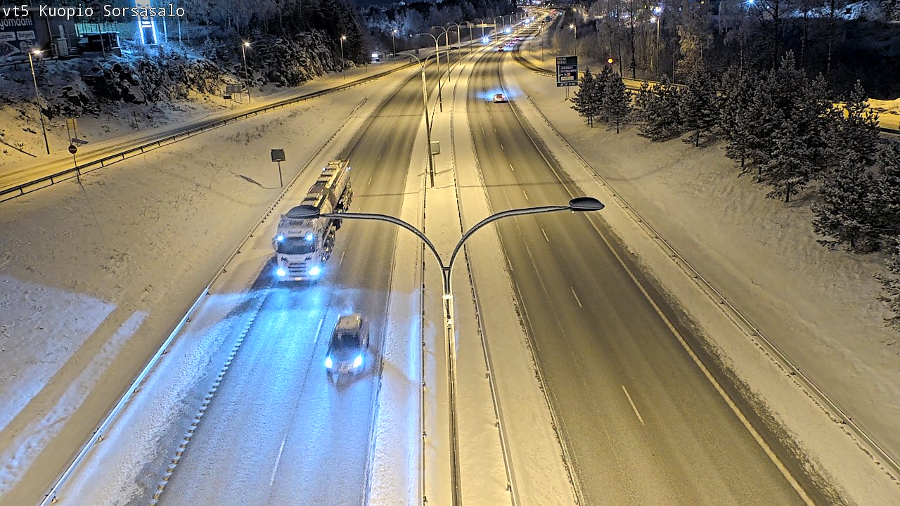 Weather Camera Image Väg 5 Kuopio, Sorsasalo, Kuopio, Pohjois-Savo