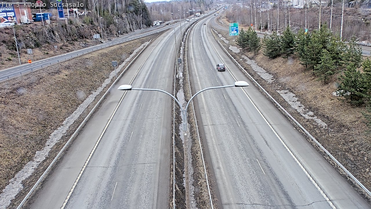 Weather Camera Image Väg 5 Kuopio, Sorsasalo, Kuopio, Pohjois-Savo