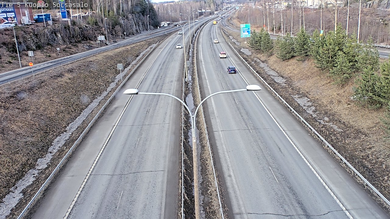 Weather Camera Image Väg 5 Kuopio, Sorsasalo, Kuopio, Pohjois-Savo