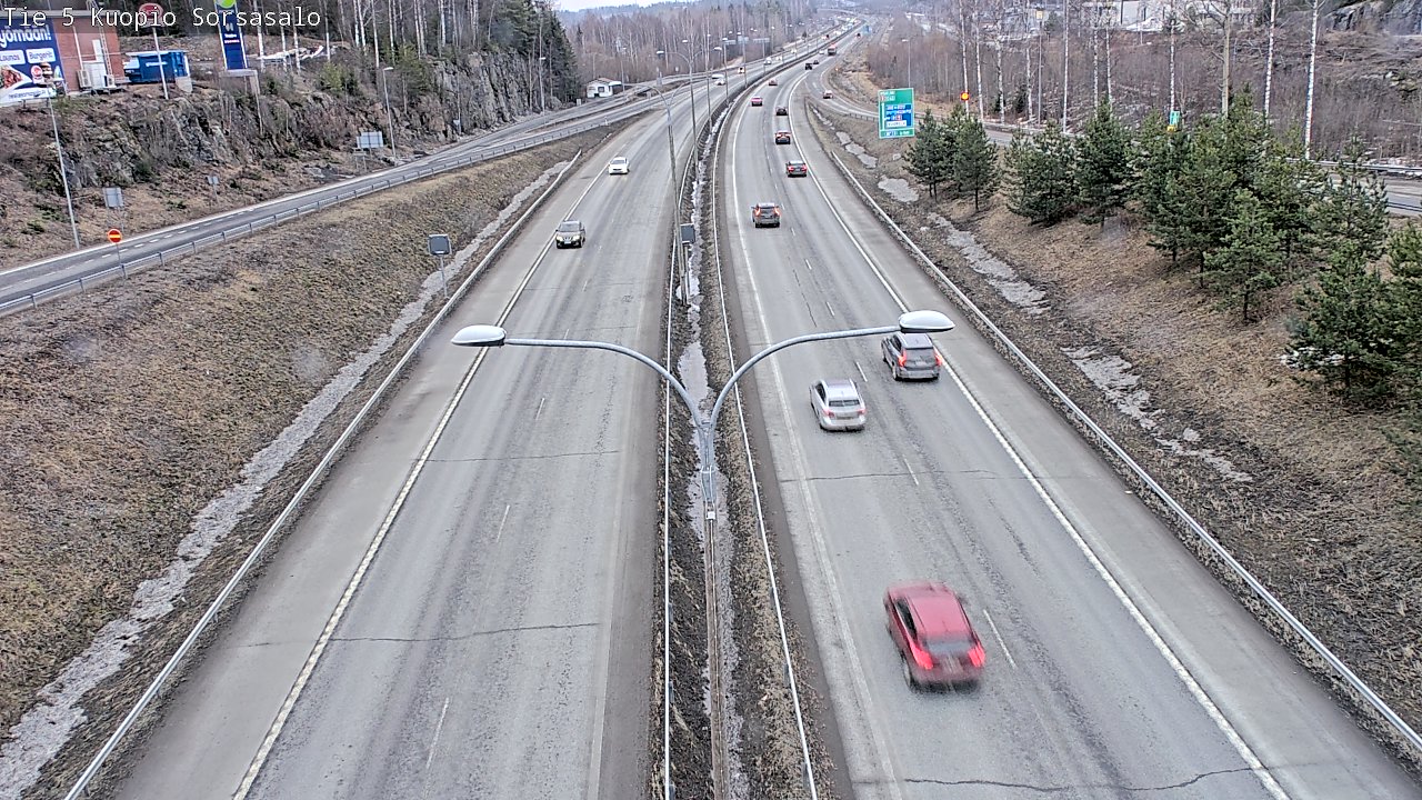Weather Camera Image Väg 5 Kuopio, Sorsasalo, Kuopio, Pohjois-Savo