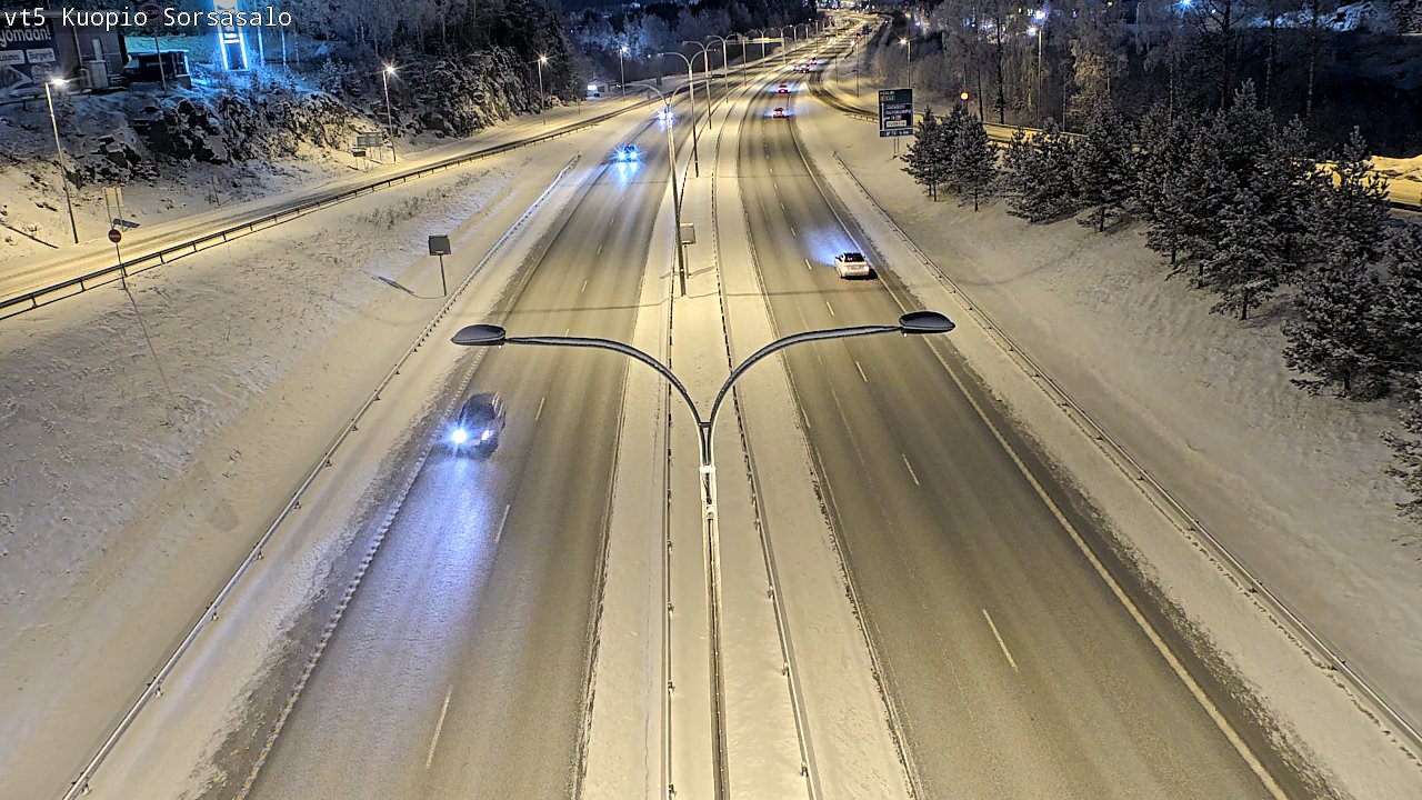 Weather Camera Image Väg 5 Kuopio, Sorsasalo, Kuopio, Pohjois-Savo