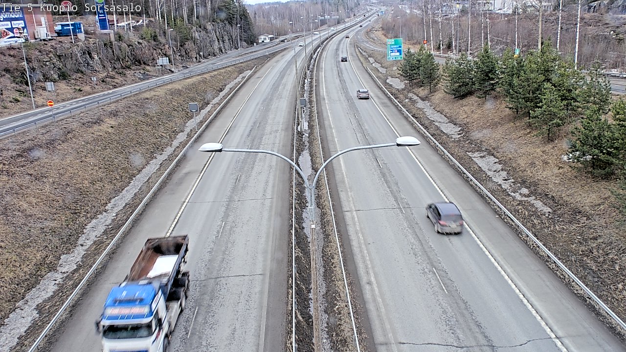 Weather Camera Image Väg 5 Kuopio, Sorsasalo, Kuopio, Pohjois-Savo