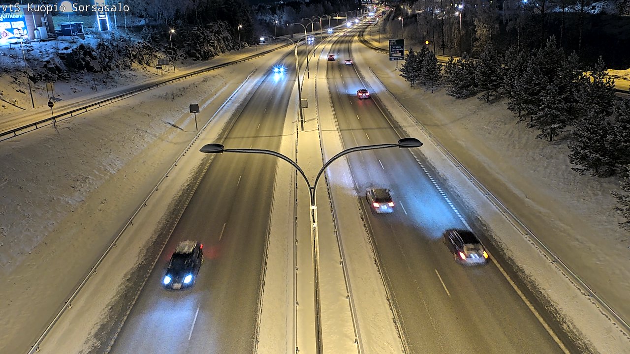 Weather Camera Image Road 5 Kuopio, Sorsasalo, Kuopio, Pohjois-Savo