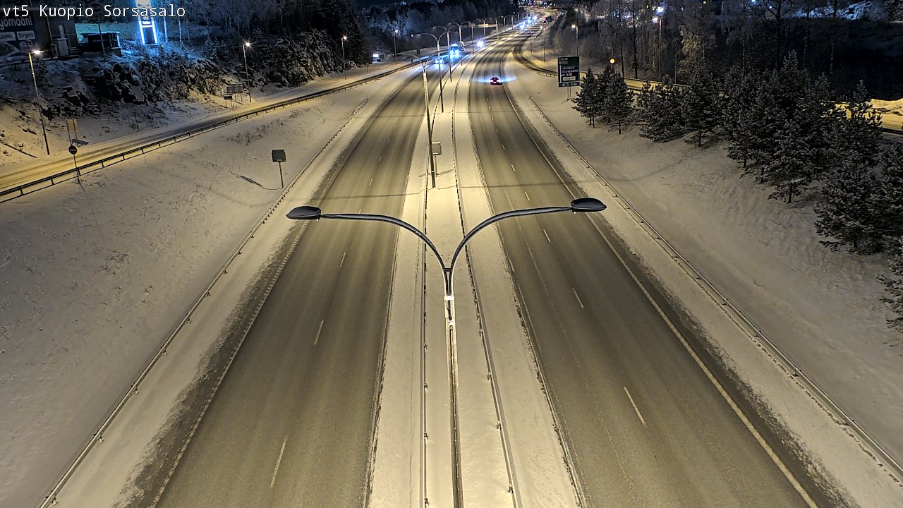 Weather Camera Image Väg 5 Kuopio, Sorsasalo, Kuopio, Pohjois-Savo