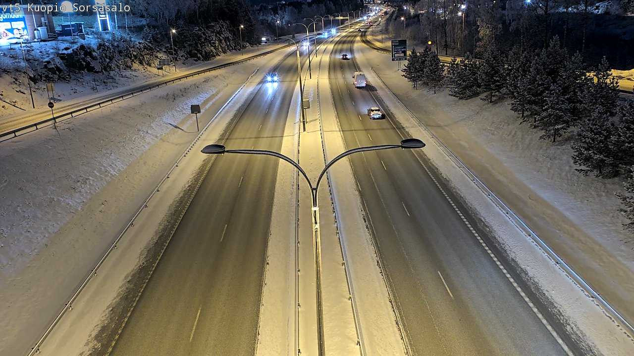 Weather Camera Image Road 5 Kuopio, Sorsasalo, Kuopio, Pohjois-Savo