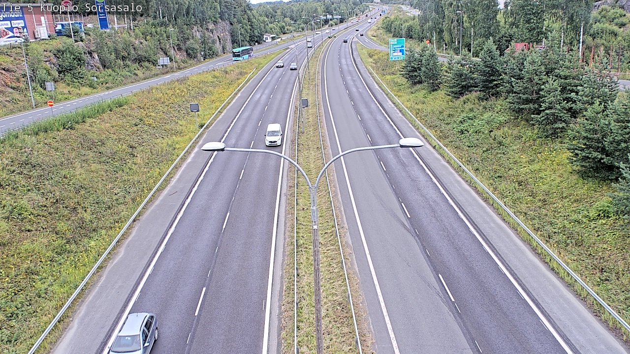 Weather Camera Image Road 5 Kuopio, Sorsasalo, Kuopio, Pohjois-Savo