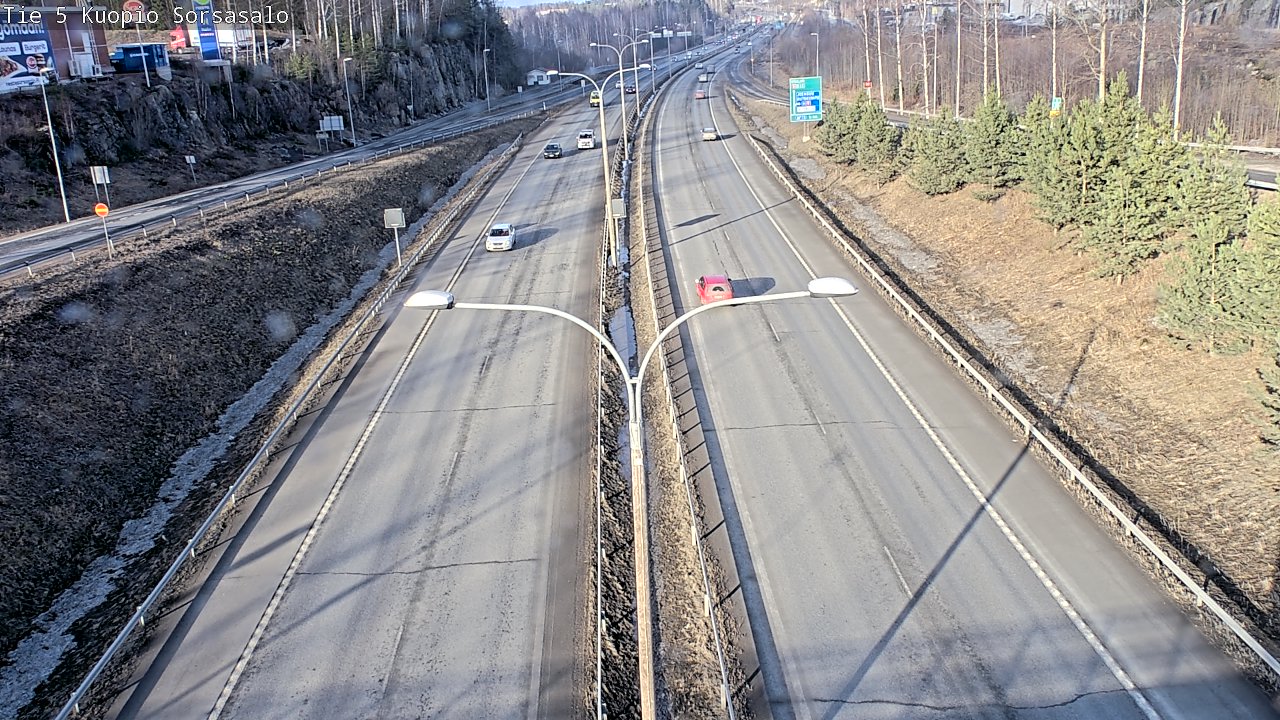 Weather Camera Image Väg 5 Kuopio, Sorsasalo, Kuopio, Pohjois-Savo