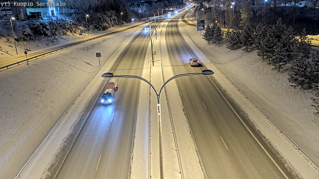 Weather Camera Image Väg 5 Kuopio, Sorsasalo, Kuopio, Pohjois-Savo