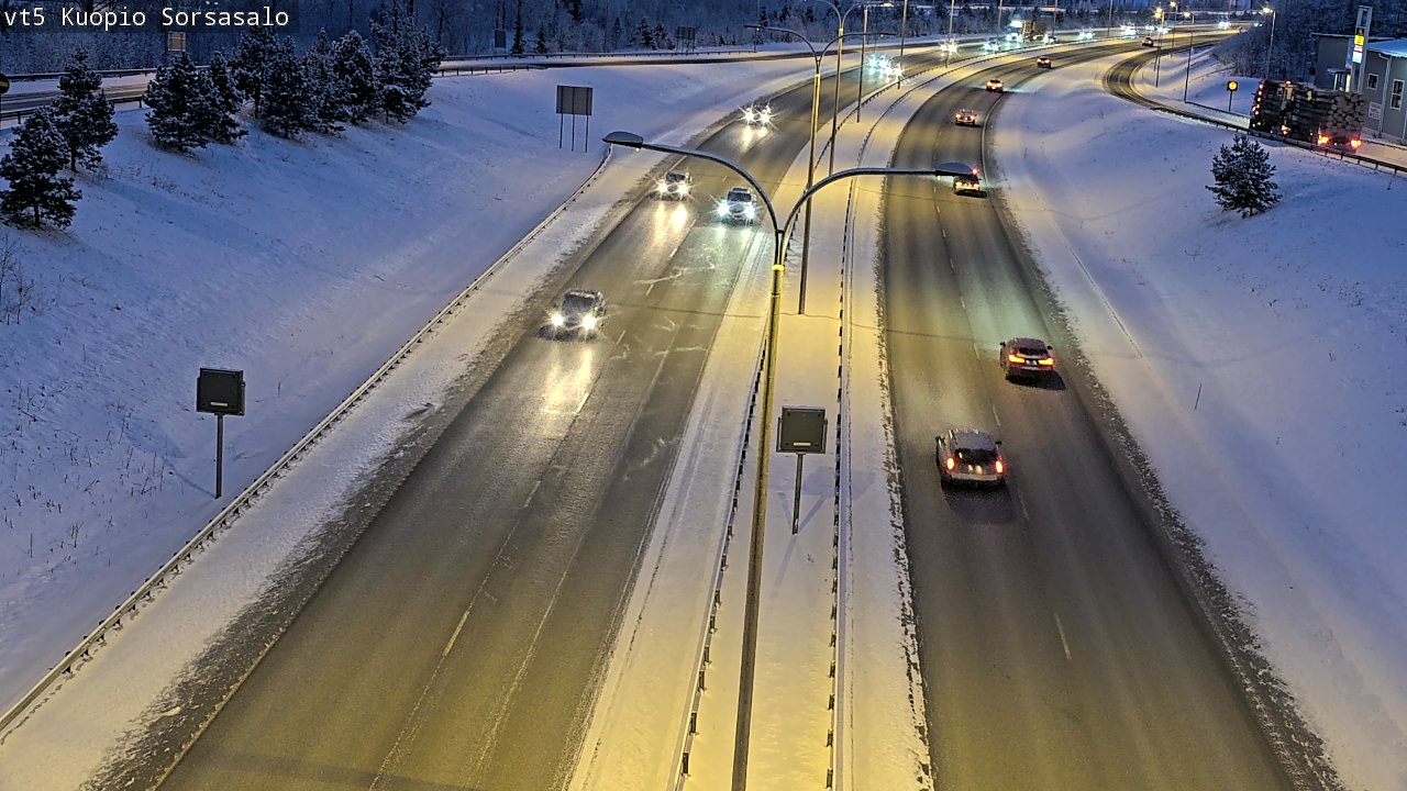 Weather Camera Image Road 5 Kuopio, Sorsasalo, Kuopio, Pohjois-Savo