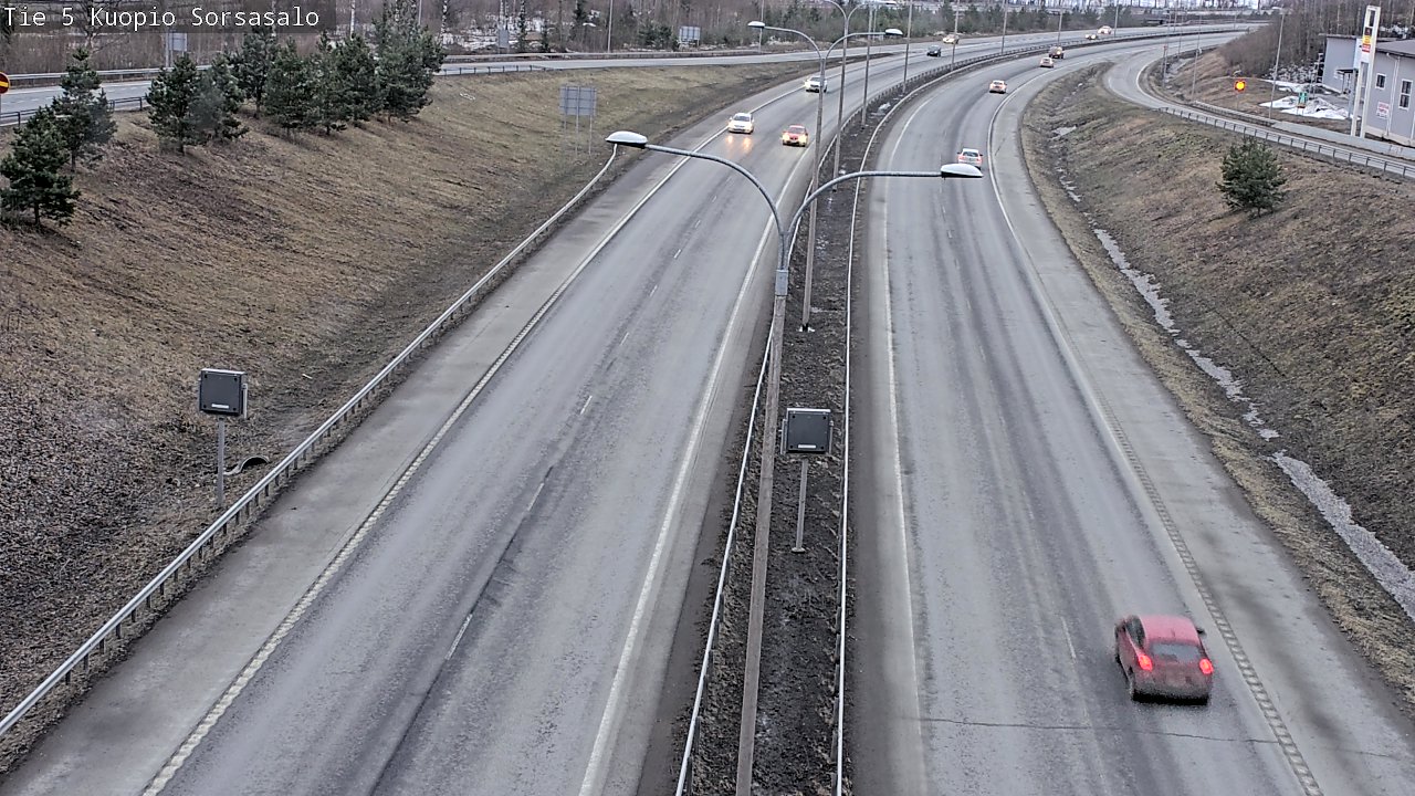 Weather Camera Image Väg 5 Kuopio, Sorsasalo, Kuopio, Pohjois-Savo