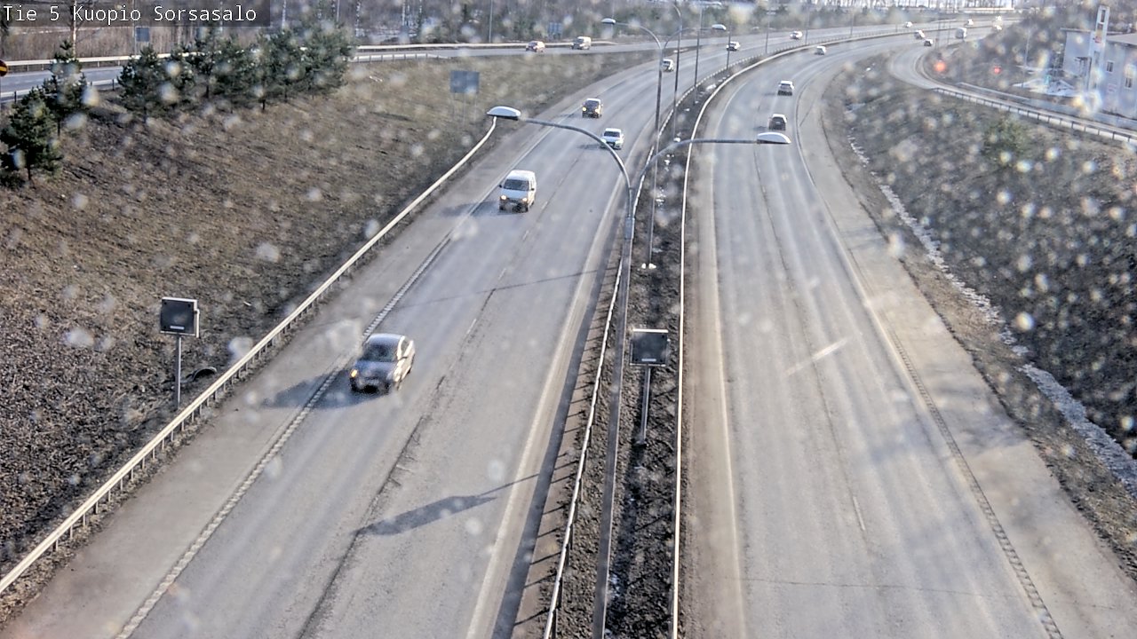Weather Camera Image Väg 5 Kuopio, Sorsasalo, Kuopio, Pohjois-Savo
