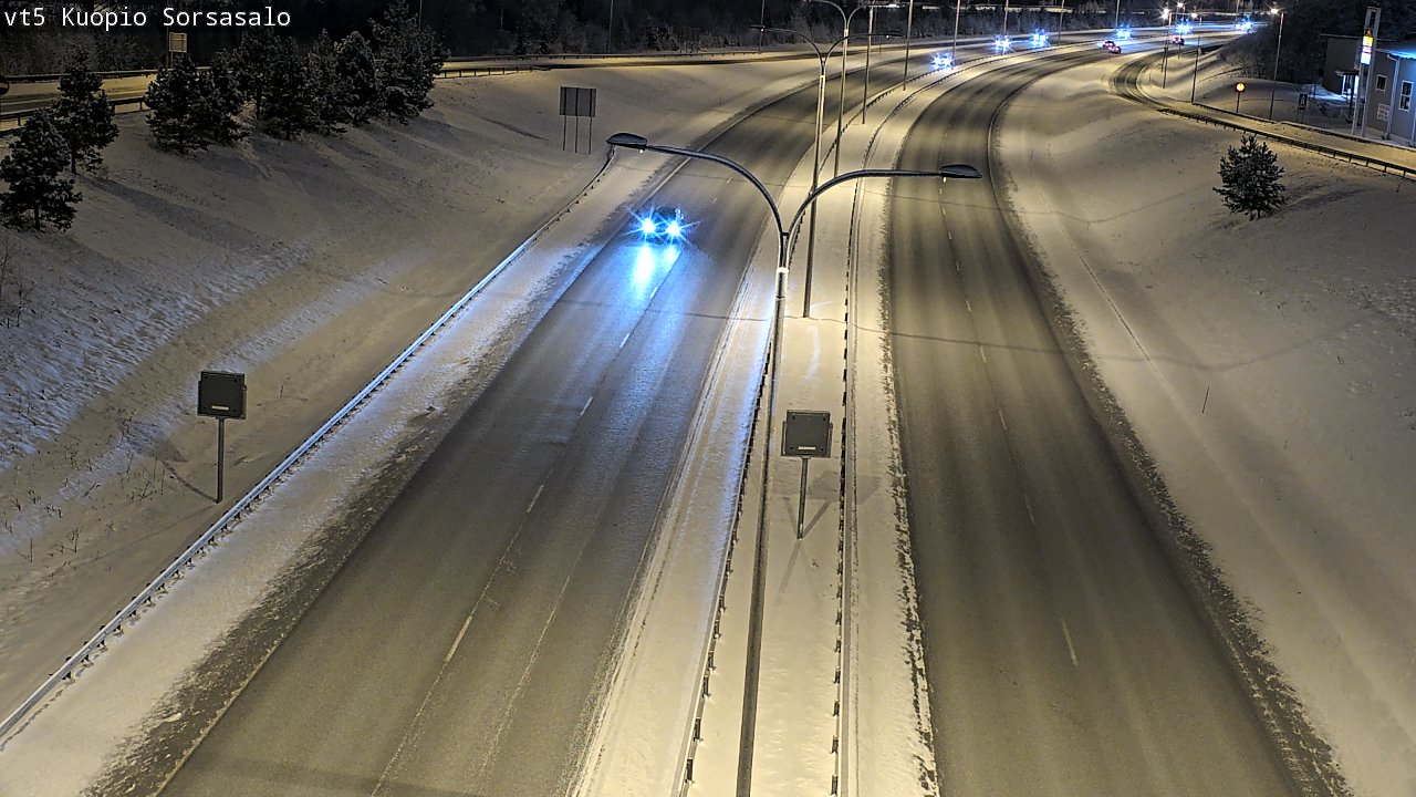 Weather Camera Image Road 5 Kuopio, Sorsasalo, Kuopio, Pohjois-Savo
