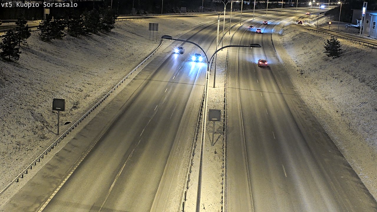 Weather Camera Image Väg 5 Kuopio, Sorsasalo, Kuopio, Pohjois-Savo