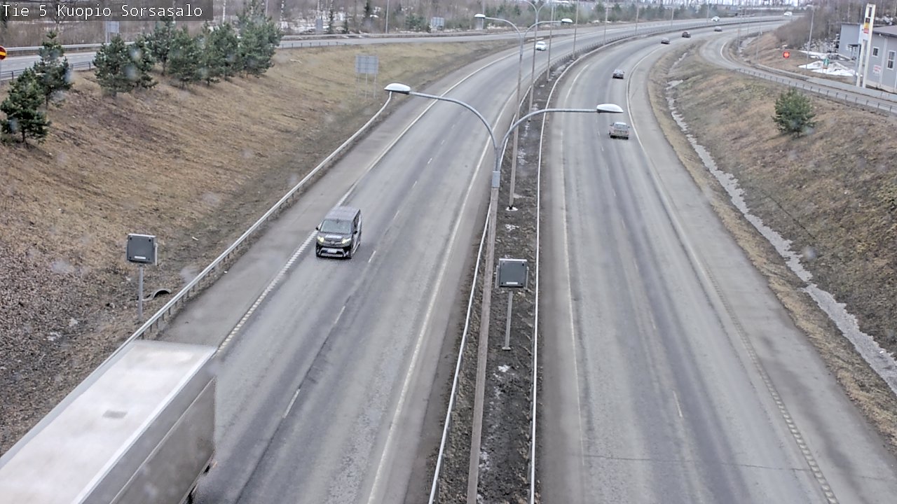 Weather Camera Image Väg 5 Kuopio, Sorsasalo, Kuopio, Pohjois-Savo