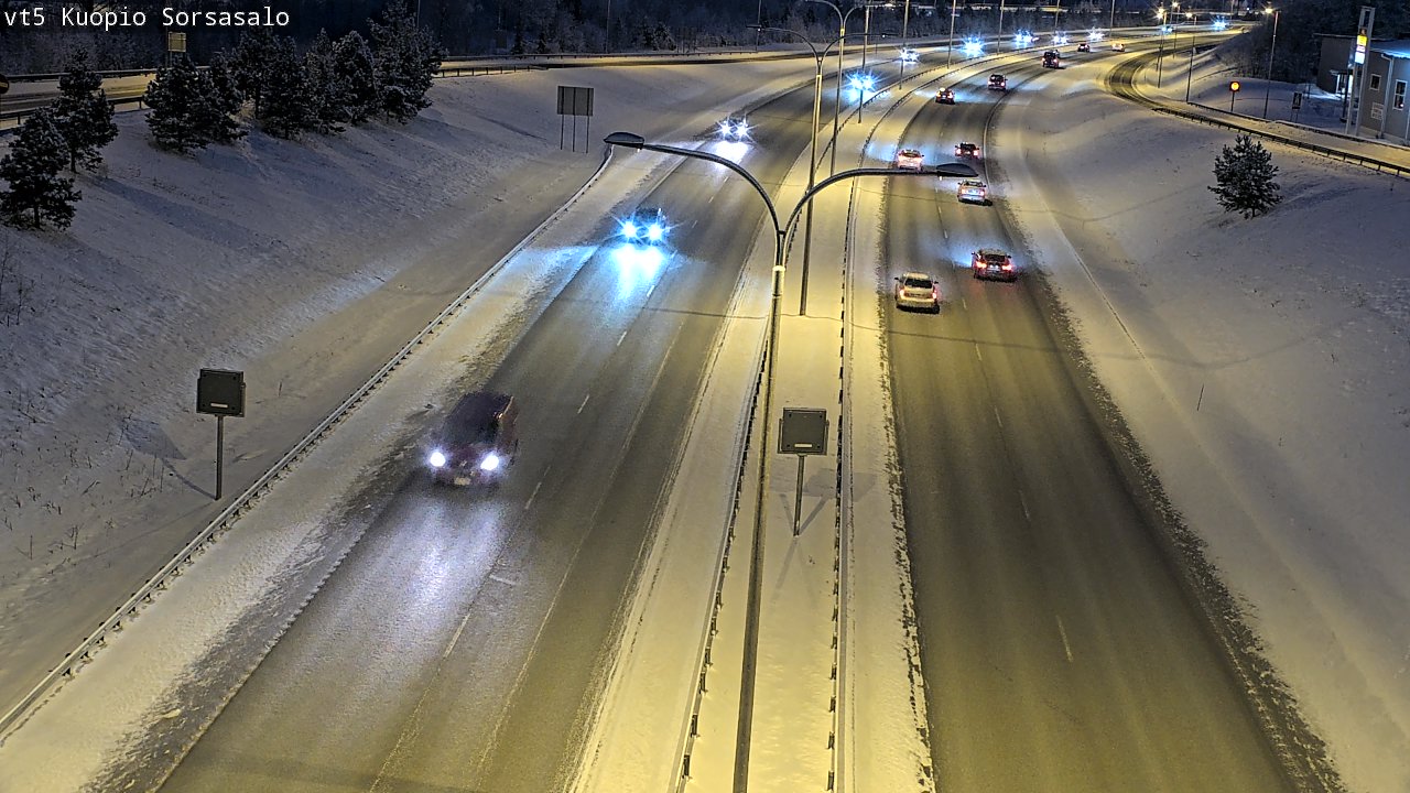 Weather Camera Image Road 5 Kuopio, Sorsasalo, Kuopio, Pohjois-Savo
