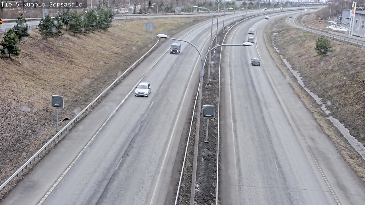 Weather Camera Image Väg 5 Kuopio, Sorsasalo, Kuopio, Pohjois-Savo