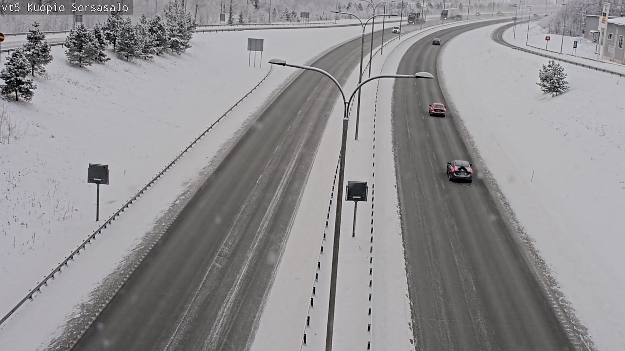 Weather Camera Image Väg 5 Kuopio, Sorsasalo, Kuopio, Pohjois-Savo