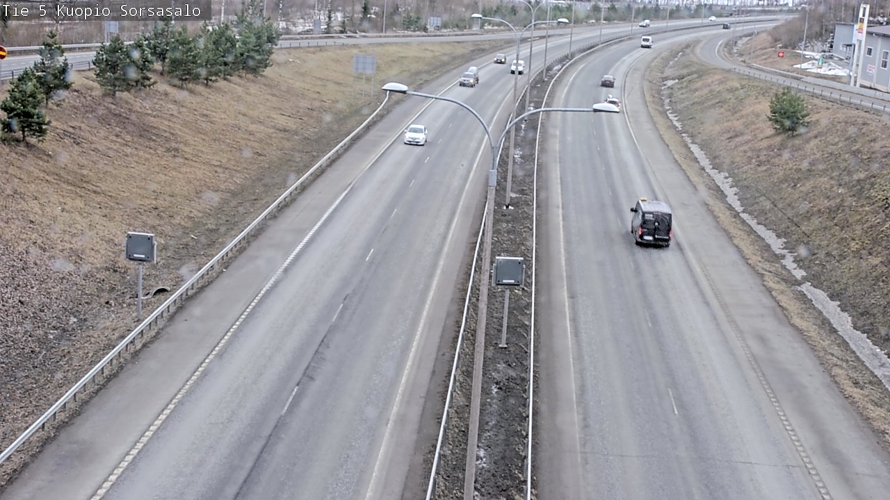 Weather Camera Image Väg 5 Kuopio, Sorsasalo, Kuopio, Pohjois-Savo