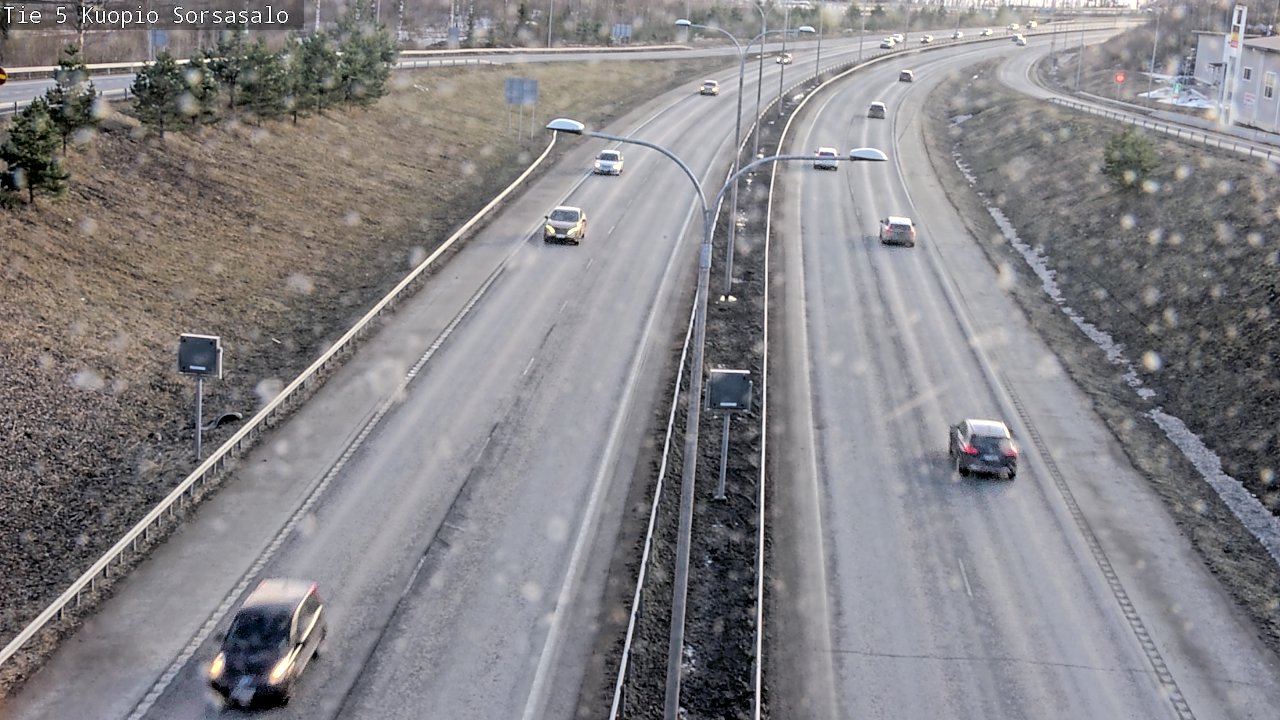 Weather Camera Image Väg 5 Kuopio, Sorsasalo, Kuopio, Pohjois-Savo