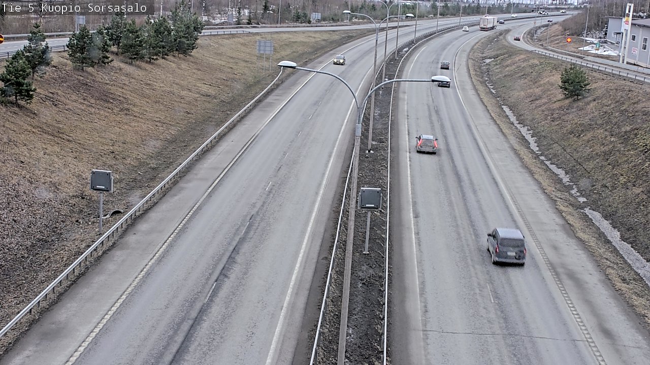 Weather Camera Image Väg 5 Kuopio, Sorsasalo, Kuopio, Pohjois-Savo