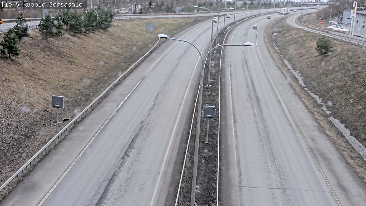 Weather Camera Image Väg 5 Kuopio, Sorsasalo, Kuopio, Pohjois-Savo