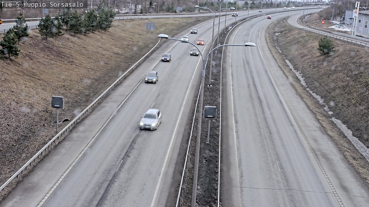 Weather Camera Image Väg 5 Kuopio, Sorsasalo, Kuopio, Pohjois-Savo