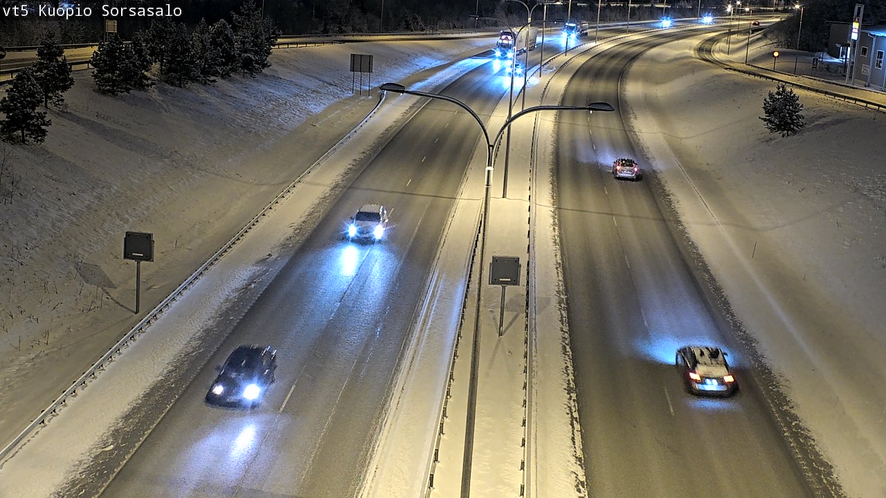 Weather Camera Image Road 5 Kuopio, Sorsasalo, Kuopio, Pohjois-Savo