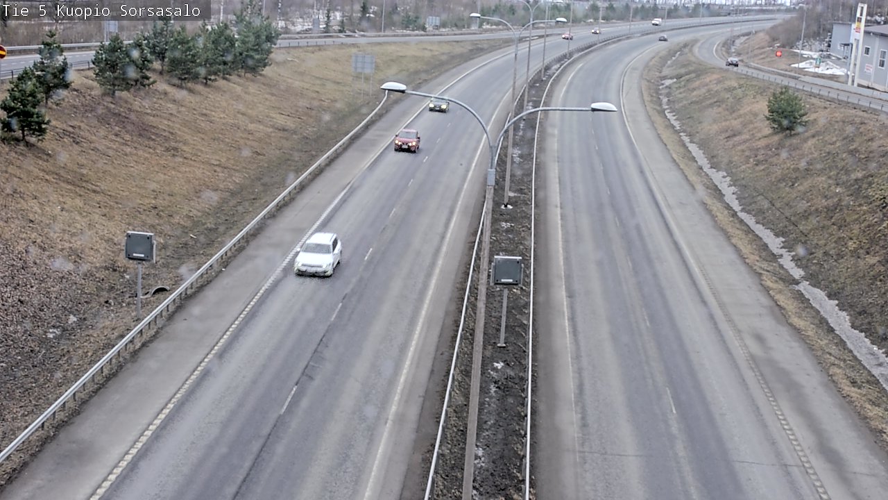 Weather Camera Image Väg 5 Kuopio, Sorsasalo, Kuopio, Pohjois-Savo
