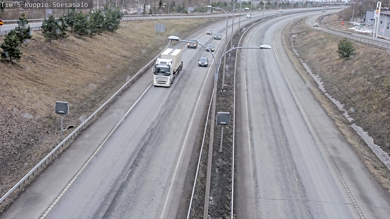 Weather Camera Image Väg 5 Kuopio, Sorsasalo, Kuopio, Pohjois-Savo