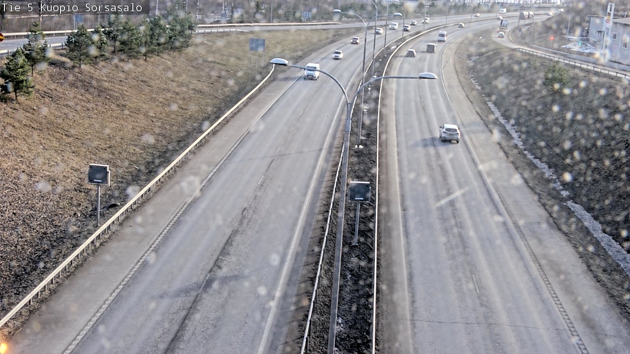 Weather Camera Image Väg 5 Kuopio, Sorsasalo, Kuopio, Pohjois-Savo