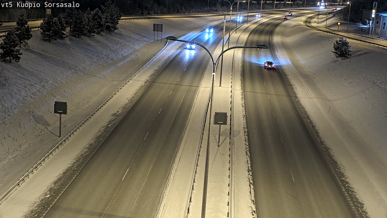Weather Camera Image Road 5 Kuopio, Sorsasalo, Kuopio, Pohjois-Savo