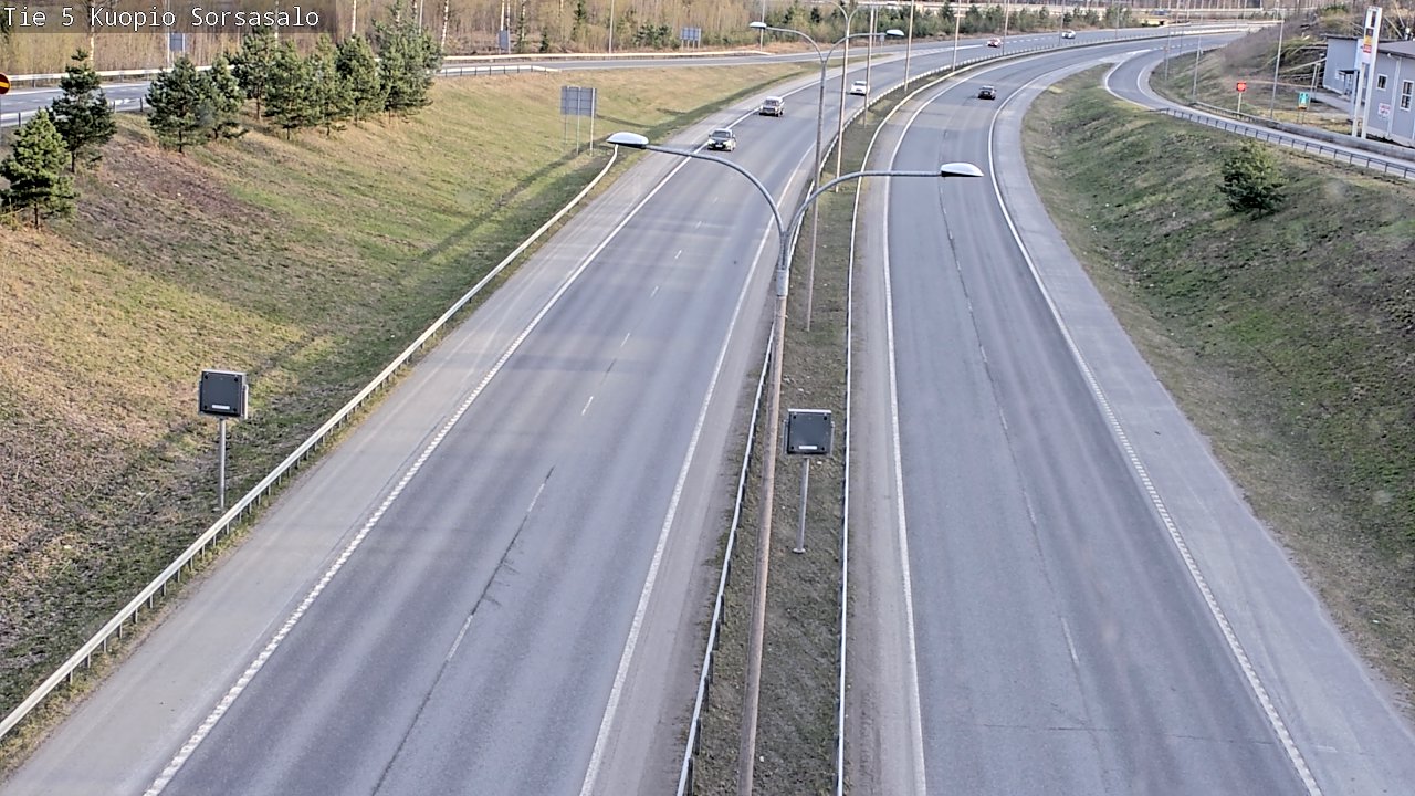 Weather Camera Image Väg 5 Kuopio, Sorsasalo, Kuopio, Pohjois-Savo