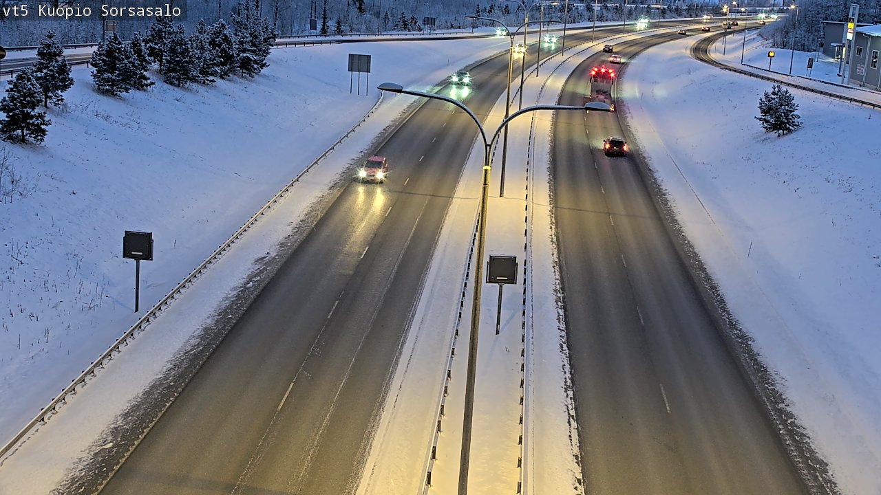 Weather Camera Image Road 5 Kuopio, Sorsasalo, Kuopio, Pohjois-Savo