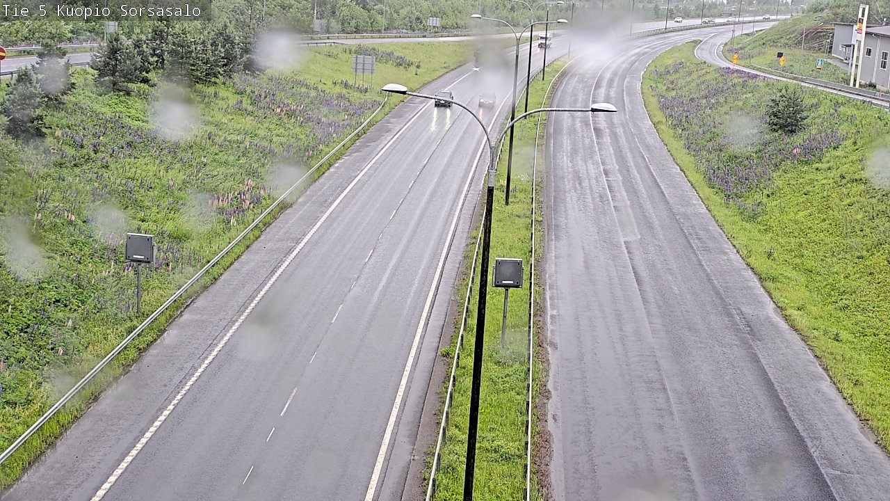 Weather Camera Image Väg 5 Kuopio, Sorsasalo, Kuopio, Pohjois-Savo