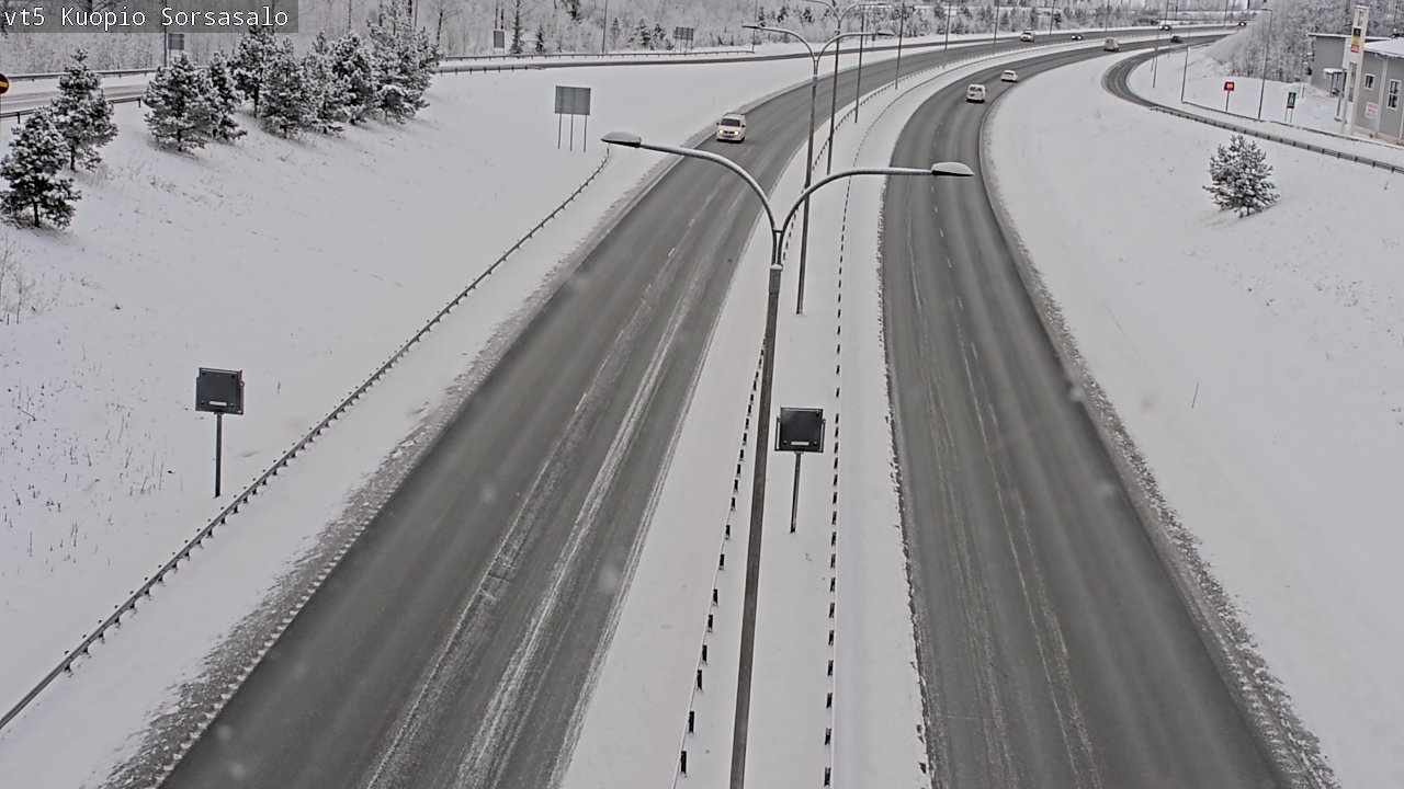 Weather Camera Image Väg 5 Kuopio, Sorsasalo, Kuopio, Pohjois-Savo