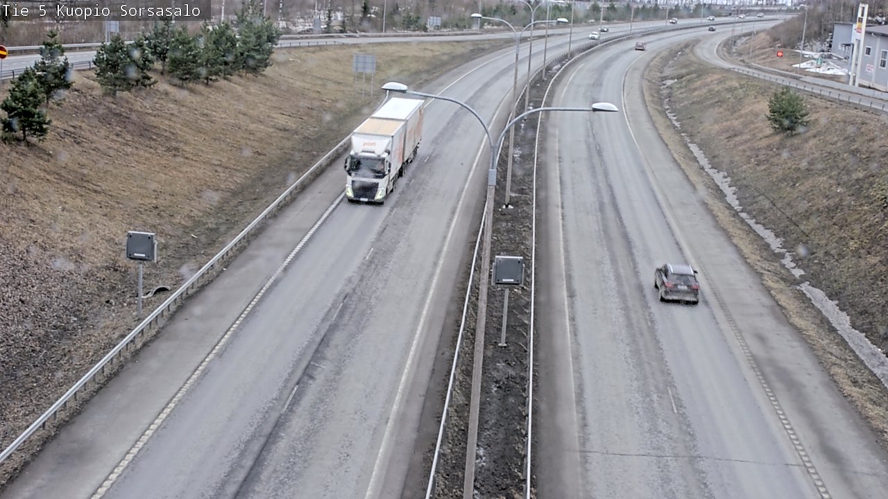 Weather Camera Image Väg 5 Kuopio, Sorsasalo, Kuopio, Pohjois-Savo