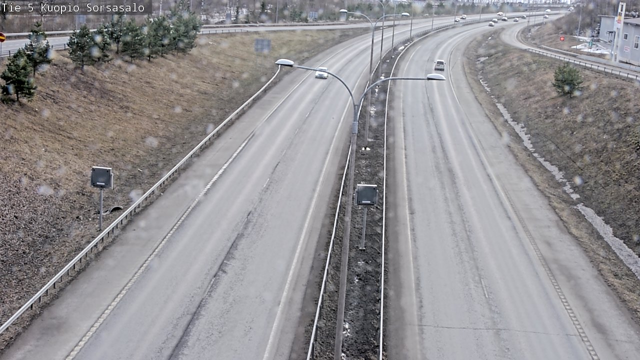 Weather Camera Image Väg 5 Kuopio, Sorsasalo, Kuopio, Pohjois-Savo