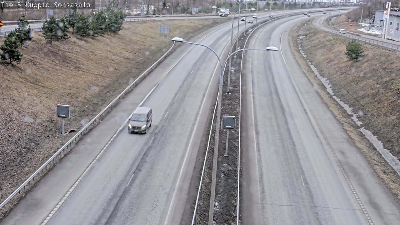 Weather Camera Image Väg 5 Kuopio, Sorsasalo, Kuopio, Pohjois-Savo