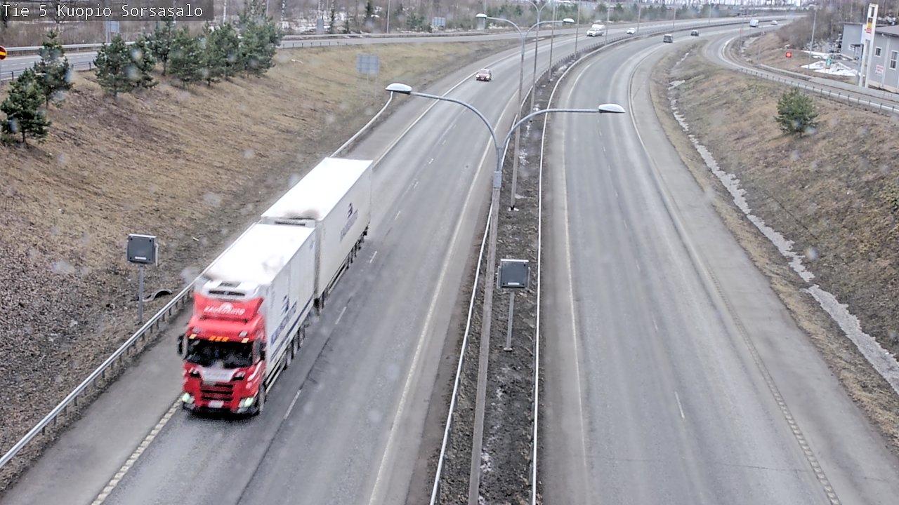 Weather Camera Image Väg 5 Kuopio, Sorsasalo, Kuopio, Pohjois-Savo
