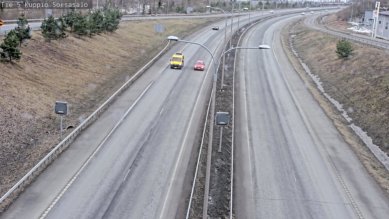 Weather Camera Image Väg 5 Kuopio, Sorsasalo, Kuopio, Pohjois-Savo